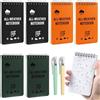 Ayicheyl Spiral Quaderno Appunti Impermeabile, 6 Pezzi A7 Taccuino Tascabile Resistente All'acqua con Penna, Block Notes Piccoli Mini Notebook 5 Minute Journal per La Scuola (Nero & Verde & Arancione)