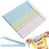 Lechisenop 10 clip per alimenti, grandi, lunghe 20 cm, robuste clip per sacchetti di plastica, riutilizzabili, colorate, per snack, caffè, casa, cucina, viaggi, campeggio