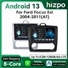 Hizpo 2Din 9 pollici Android13 autoradio per Ford Focus 2 Mk2 2004 - 2011 Auto AC CarPlay GPS Navi BT 4G RDS DSP SWC UI8581 unità principale