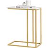 SoBuy FBT87-G tavolino Divano tavolino Tavolino per laptop tavolo da letto tavolo per la cura con oro BHT ca. 48x62x30 cm