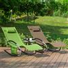 SoBuy OGS28x2 Lettino prendisole 2 set lettino altalena altalena con borsa e cuscino lettino altalena sedia a sdraio per giardini, cortili