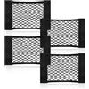 GrünWerk 4 Pezzi Rete Portaoggetti, 40 X 25 CM Rete Portaoggetti Auto, Car Sedile Groceries, Per Truck, Suv Universale Elastica Organizer Baule Auto