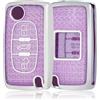 OFF WE GO Cover Chiave Guscio Chiavi Custodia Chiave per Citroën C2 C3 C4 C5 Berlingo Grand Picasso Peugeot 207 307 407 208 308 408 Coprichiave Macchina TPU Copri Chiavi, Viola