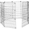 Amazon Basics Box per esercizi per cani e animali domestici, pieghevole, in metallo, con porta, 122 cm