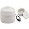 Zerodis Pentola per Zuppa in Ceramica da 1 Litro, Piccola Pentola a Cottura Lenta con Protezione Dal Surriscaldamento Funzione di Mantenimento in Caldo con Coperchio Timer (Spina UE 220