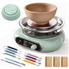 Ysislybin Mini Tornio per Ceramica, Ruota in Ceramica con Pedale, Macchina Elettrica per Ceramica con Bacino Staccabile per Studi di Ceramica/Casa Ceramica Fai da te/Scuola di Formazione in Ceramica