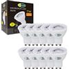 CLAR - GU10 LED 3000K, Lampadine GU10 LED Luce Calda, 7W (Pack 10)