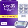 Gillette Venus deluxe Smooth Swirl 10 ricariche di lame, da donna a 5 lame