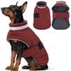 ASENKU Cappotto Impermeabile L per Cane, Giacca Invernale Calda con Riflettenti, Regolabile, Apertura Collare, Gilet Invernale per Per Bulldog Francese, Cocker, Border Collie per Giorni Piovosi