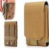 COYUN Universal Tactical MOLLE Holster Army Mobile Phone Belt Pouch EDC Security Pack Carry Accessory Kit Waist Bag Case,Cell Phone Holster for Belt,Brown