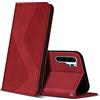 ZONNAVI Cover per Huawei P30 PRO, Flip Custodia Pelle PU con [Slot Cart] [Supporto Stand] [Magnetica], Cover a Libro Portafoglio per Huawei P30 PRO (Rosso)