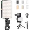 SEAEYES Luce per Video LED, Luce per Foto Portatile Dimmerabile 2500-9000K CRI 95+ 3000mAh Batteria 120 LED con einen Mini-Polarisator und einen Clip, Lampada per Foto per Telefono/iPad/Laptop/Fotocamera