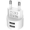 joonnair Mini Caricatore da Muro Piatto 2 Porte, Alimentatore di rete USB 5V 2,1A, Spina USB, Alimentatore usb per Cellulare, Orologio Smartphone, Tablet MP3-MP4 Player