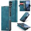 Sojlecyu Cover per Samsung Galaxy Z Fold 7 Custodia, a Libro Portafoglio in Premium Pelle PU Porta Carte Flip Case Supporto Protezione Case Cover per Samsung Galaxy Z Fold 7, Blu verde