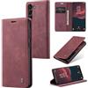 Sojlecyu Cover per Samsung Galaxy S23 Plus 5G Custodia, a Libro Portafoglio in Premium Pelle PU Porta Carte Flip Case Supporto Protezione Case Cover per Samsung Galaxy S23 Plus 5G, Vino Rosso