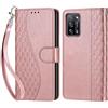 KENHONER Compatibile Cover con Oppo A16s/ Oppo A16 4G,Premium Pelle PU Portafoglio Flip Libro Custodia Cover per Oppo A53s 5G/ Oppo A54S [Protezione Completa] (Oro rosa)