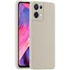 HULLIN Custodia per Telefono in Silicone Colorato, Adatta per OPPO Reno8 5G (6.43) - Bianco antico