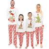 The Grinch Pigiami Natalizi Ufficiali per Famiglia a Tema Grinchmas, bianco, 6-7 Years