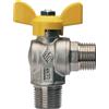 Rubinetterie Bresciane Rubinetto angolo a gas M/M con leva a farfalla 1/2"