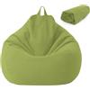 Yunlaishaocer Pouf per bambini e adulti, 100 x 120 cm, rivestimento per pouf senza imbottitura, per sacchi di fagioli con chiusura lampo, antipolvere, non adatto per ufficio, camera da letto, terrazza, soggiorno