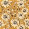 Livelynine Carta da Parati Floreale Vintage Giallo Senape Carta da Parati Adesiva Muro Fiori Giallo Pellicola Adesiva per Mobili Fantasia Vintage Retro Cassetti Armadio Rivestimento Adesivo 44.5CMx2M
