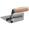 ROLLINGDOG Cazzuola veneziana, lama in acciaio inox 420 lucidato a specchio, manico ergonomico in faggio per finitura decorativa e lucidatura, finitura in gesso (20 x 10 x 9 cm)