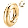 AROWRO 2G 0G 00G Septum anello per il naso grande senza cuciture orecchio peso cerchio grande calibro orecchini per orecchie allungate pendente calibro gancio acciaio chirurgico plug tunnel per
