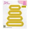 Nellie's Choice, Etichette, da 5 x 1.5 cm a 8.6 x 2.1 cm Fustelle, per Creare Biglietti, Natale, Scrapbooking, Fai da Te, DIY, Giallo, 86x21mm