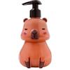 Accentra Dispenser di sapone Capybara Collection con sapone per le mani, sapone liquido in dispenser decorativo, 300 ml, profumo: Fresh Strawberry, idea regalo per bambini e adulti - ricaricabile