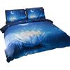 PETTI Artigiani Italiani - Set Copripiumino Singolo Maxi 155x220 cm (1 Federa 80x80 cm Inclusa), Parure Copripiumino Microfibra con Stampa Digitale Notte Stellata - Made in Italy