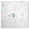 A.S. Création WTD DD129394 - Stampa su tela, motivo: Little Explorer, palloncini beige, blu, 40 x 40 cm, colore: Beige