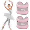 BUERPINKING Pesi per gambe e braccia, per principianti e bambini, 2 pezzi (0,75 kg ciascuno), ideali per pilates, yoga, jogging, colore rosa chiaro