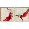 HOMCOM Set di 2 Quadri su Tela Moderni, Stampa Artistica da Parete con Ganci Inclusi, 40x40 cm | Aosom Italy