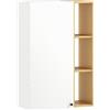 HOMCOM Armadietto Bagno a Parete con Ripiani Regolabili e 3 Mensole Aperte, 59.5x30x90 cm, Bianco e Legno | Aosom Italy