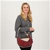 Ebarrito Borsa a spalla in pelle patchwork con manico superiore