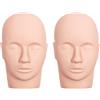 Tiiyee Testa per Parrucchieri in Silicone, 2 Pezzi Testa di Addestramento per Parrucchiere Cosmetologia Manichino Uomo Donna Teste Pratica Modello Espositore per Cappello Parrucche Casco o Occhiali