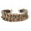 TOECWEGR Fascia per capelli intrecciata Messy Wide 2 Strands Fluffy Braids Wig with Tooth Women Headband Band