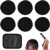 Lyreh 6pz Cerotto per Corona Onde, Nere Toppe a Compressione Rapid Waves Lay Down Crown Accessori l'Allenamento dei Capelli per Uomo Nero