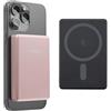 Intenso MW10000 Power Bank Magnetico 10000mAh - MagSafe, Wireless Charging 15W, USB-C PD 20W, per iPhone e Android - Testato in Germania - Rosé