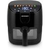 Berdsen Friggitrice ad aria calda 4L - Airfryer con finestra e touchscreen - 1500 W - 8 programmi - lavabile in lavastoviglie