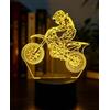 BIRBANN Lampada Moto 3D, 7 Colori Moto Nachtlicht A Tocco Variabile, Decorazione Camera Dei Bambini, Compleanno Per Ragazzi E Ragazze