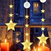DazSpirit 3 Pezzi Luci Natale Finestra con Ventosa, Stelle Luminose per Finestre con 8 Modalità e Timer Auto, Decorazioni Natalizie Luminose Batteria per Finestra, Pareti, Porte (Bianco Caldo)