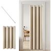 MIULEE Tende Oscuranti per Interni 1 Pezzi 150x200 CM,Tenda Beige Chiaro Moderna per Soggiorno, Tenda con asta telescopica (asta 70-130cm) Oscurante Finestra Camera da Letto Salotto
