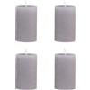 Chic Antique Set di 4 candele rustiche Macon, candele antiche, 100% paraffina, lunga durata, H8/D5 cm, grigio francese