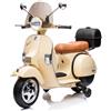 LAMAS Moto Elettrica Replica Di Piaggio Vespa PX150 Full 12V per Bambini Crema