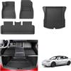 GAFAT [4 Pezzi] GAFAT Tesla Model 3 2026-2024 (Standard & Premium) Tappetini Abitacolo + Bagagliaio, TPE Tutte Stagioni, per Bagagliaio e Pavimento, Bordo Alto, Scan Originale 3D, Model 3 Highland Accessori
