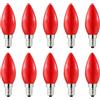 WULUN Lampadine colorate 1W LED della candela di WULUN E14, risparmio energetico, illuminazione della decorazione del partito, AC/DC 220-240V, 10-Pack, ROSSO