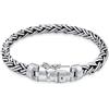 KUZZOI, bracciale da uomo in argento Sterling 925 massiccio, larghezza 8,5 mm, 335111 e argento, cod. 335111-023