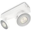 Philips Clockwork Lampada con 2 Faretti Orientabili, LED Integrato, 2 x 4.5 W, Bianco