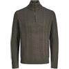 JACK & JONES Jprblusean Knit Cable Half Zip SN, Navy Scuro, XS